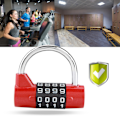 Miniatyrbillede 6 af 8: 4-cifret kode Kombination Hænglås Rejsetaske Gym Locker Sikkerhed Adgangskode Lås Rød