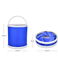 Miniatyrbillede 7 af 8: Foldbar Vandspand Oxfordstof 9L Multifunktionel Foldbar Beholder til Bilstøvning Fiskeri Camping