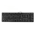 Miniatyrbillede 2 af 8: Arabisk tastatur 104 taster USB-interface kablet design Sort ABS-material Kontor tastatur til stationære computere