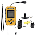 Miniatyrbillede 1 af 8: Bærbar Fish Finder Ekkolod Sensor Kajak Kabelforbundet Håndholdt Fish Depth Finder med LCD-skærm til Båd Sø Hav Is