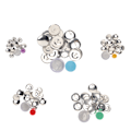 Miniatyrbild 3 av 7: Cover Button Kit DIY Handcraft Flat Back Praktisk tygklädd knappsats för väsksömnad