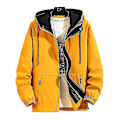 Miniatyrbild 2 av 5: Plus Size Herr Bomberjacka för vår och höst | Casual Fashion Overcoat | Baseballjacka i beige