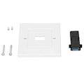 Pikkukuva 2 / 8: USB 3.0 -pistoroseta seinälevy Nopea lataus pistoroseta Etupaneeli kotiin, toimistoon ja hotelliin