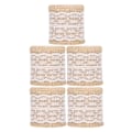 Miniatyrbillede 2 af 8: 5 stk Burlap Bånd Spids Linned Rulle Jute Bælte DIY Håndlavet Hessian Rem Håndværk Dekorationer (Hvid)