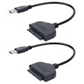 Miniatyrbild 3 av 8: 2st Portabel HDD Adapter USB 3.0 till SATA 2.5 Adapterkabel Stöd för Windows XP 32/64 Bit