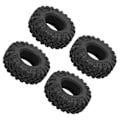 Pikkukuva 8 / 8: 4 kpl Kumirenkaat Kestävä Musta RC-Auton Renkaat Axial SCX24 AXI00002:lle SCX24 AXI00001:lle SCX24 AXI90081 1/24 RC-Autolle