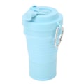 Miniatyrbilde 4 av 8: Sammenleggbar reisekopp Gjenbrukbar bærbar silikon sammenleggbar kaffekopp for utendørs camping 750 ml Helt lys blå