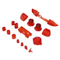 Miniatyrbilde 8 av 8: Full Buttons Mod Kit Trigger Full Trigger Modulsett for XBOX Series X for XBOX Series S Kontroller Transparent Rød