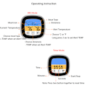 Miniatyrbild 4 av 8: BBQ Termometer 2 Larmläge Pekskärm Bakgrundsbelysning Funktion Kötttermometer för utomhuscamping picknick