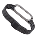 Miniatyrbilde 8 av 8: Metallreim kompatibel med Xiaomi Mi Band 6 Smartklokke Bytte av stålreim Armbånd Tilbehør Svart