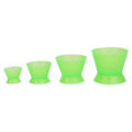 Miniatyrbillede 6 af 8: 4 stk Silikon Blandeskåle Mal Ansigtsmaske Blanding Tandmaterial Blandeskål Grøn