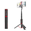 Miniatyrbillede 2 af 5: Teleskopisk Bluetooth Selfie Stick med Integreret Tripod Telefonholder - Sort