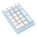 Miniatyrbild 7 av 8: 21 Tangenters Numerisk Knappsats RGB Bakgrundsbelyst Ergonomisk Liten Mekanisk Numpad Numeriskt Tangentbord för Laptop Dator Blå och Vit