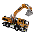 Miniatyrbild 6 av 8: 1/50 Engineering Grävmaskin Modell Legering Pull Back Konstruktion Fordon Leksak för barn Pojkar Flickor Present