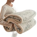 Miniatyrbilde 2 av 5: Tykt vintermelk fleece dobbeltsidig flanell teppe 100*120cm - Multifunksjonelt & varmt