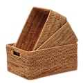 Miniatyrbillede 3 af 8: Fletkurv Opbevaringskurv Desktop Utility Organizer Vævet Opbevaringskurv til Sofabord