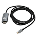 Pikkukuva 6 / 8: Type-C - HD-liitäntäkaapeli, tukee 4K 30Hz, Plug and Play, Type-C - HD-kaapeli televisiolle ja näytölle, musta ja harmaa