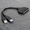 Miniatyrbilde 5 av 8: USB3.0 til SATA-kabel Datamaskin tilkoblet harddisk konvertering Dataoverføring C0108Svart