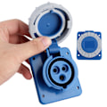 Miniatyrbild 6 av 8: Boat Shore Power Socket med packning IP67 Vattentät 16A 220‑250V För Yacht RV Husbil husvagn