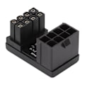 Miniatyrbilde 3 av 8: 180 graders vinklet adapter fastloddet 8-pins hunn til 8-pins hann-adapter med isolasjonsdeksel for stasjonære grafikkort (PH38A+ 1 STK)