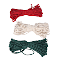 Miniatyrbillede 8 af 8: Jule Macrame Hængende Dekorationssæt Reb Træpinde Ringe Klokker Perler DIY Julepynt Fremstillingssæt