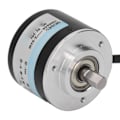 Miniatyrbillede 2 af 8: 2-faset inkrementel roterende encoder 50 mm ydre diameter IP50 PNP roterende encoder DC5‑24V 500P/R