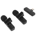 Miniatyrbillede 3 af 8: 【NX】Trådløs Lavalier Reversmikrofon 1 til 2 Støjreducerende Type C Interface Mini Trådløs Clip-On Mikrofon til Interview