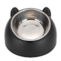 Miniatyrbillede 3 af 8: Hundefoder- og vandskål i rustfrit stål Skridsikker foder- og vandskål (med skål i rustfrit stål sort)