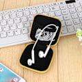 Miniatyrbilde 4 av 5: Hardt etui for oppbevaring Stor for nøkkelring Hodetelefoner Kabel USB-datakabel