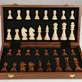 Miniatyrbild 8 av 8: Schackset Trä Schackpresent Vikbart schackbräde Reseschackbräde Vikbart bärbart schackspel