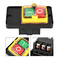 Miniatyrbilde 3 av 7: 1st KA0-5 380V 10A Svart 2-posisjons Power Control Trykknapp Trykknapps bryter
