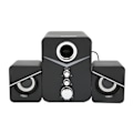 Miniatyrbillede 5 af 8: D‑221 Bluetooth-computerhøjttaler Deep Bass 2.1-kanals Mini Desktop-højttaler til bryllupsfest Sort