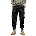 Pikkukuva 1 / 5: Miesten vintage mustat cargo-joggerit 4XL