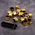 Miniatyrbild 7 av 8: 20st 17mm Universal bildäck Hjulnavskydd Luggmutter Bult Skruvskydd Skyddslock Guld