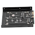 Miniatyrbillede 5 af 8: SATA Adapter 2 i 1 MSATA/M2 NGFF SSD til Dual Port SATA3 Konverter med 3,5 tommer harddiskstøtte Computertilbehør
