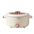 Miniatyrbillede 1 af 8: Elektrisk Gryde 3,5L 3 Temperaturindstillinger Non-Stick Keramisk Glasur Multifunktionel Elektrisk Komfur til Hjemmelavet Mad 220V AU-stik