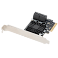 Miniatyrbillede 3 af 8: Udvidelseskort PCIE til 5 porte SATA3.0-modulomformerkort JMB585-chip til computer