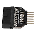 Miniatyrbillede 4 af 8: USB Moderkortsdeler Motherboard Usb2.0 9-pins til Usb3.0 19-pins frontpanel Forbindelseshunkontaktkonverteringsadapter