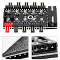 Miniatyrbild 3 av 8: PC Chassi Fläkt Hub Dator Tempreture Regulator 4pin CPU Kylning Hub för datorfodral Med PWM Cable4D Interface