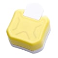Pikkukuva 2 / 7: 3-in-1 paper corner cutter useita kulmia Manuaalinen kuvio Kulman leikkaaja DIY reikäleikkaaja Keltainen