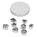 Miniatyrbillede 5 af 8: 24 stk. geometriske kageforme i rustfrit stål DIY kageudstikkersæt til dej og ler
