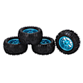 Miniatyrbillede 2 af 8: 4 stk RC bilgummidæk med blå nav V-form til WLtoys 144001 1/14 fjernstyret bil