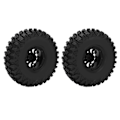 Pikkukuva 8 / 8: 2 kpl / setti 1,9 tuuman RC-auton vanteet ja renkaat AXIAL SCX10 1/10 Crawler -auton päivitysosiin, musta
