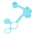 Miniatyrbilde 4 av 8: Adapter for flaskehette Myk flaske Topppip Adapter Matkvalitet silikon Vaskbar lekkasjesikker flaske adapter for småbarn Påfugl Blå