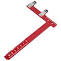 Miniatyrbillede 3 af 8: T-formet bue lineal Foldbar design 2-sidet skala Aluminium legering L bue måleværktøj til sammensatte recurve buer Sort