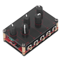 Miniatyrbillede 7 af 8: Mini Stereo Mixer 4 Indgange 1 Udgange 4 Kanaler Bærbar Stereo Linjemixer Kompakt Lydmixer til Studie Scene Små Klubber Bar 100 til 240V Rød EU Stik