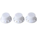 Miniatyrbild 1 av 8: 3PCS Potentiometer Vridknappar Tonvolymkontrollratt Ersättning för elgitarr Bas Vitknopp Guldbokstäver