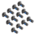 Miniatyrbillede 8 af 8: 12 stk. Cykel Skivebremse Rotor Monteringsbolte T25 Cykelskruer TC4 Titanium Alloy M5 x 10mm Sort