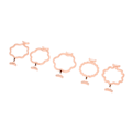 Miniatyrbilde 4 av 7: 5 stk voksforseglingsstempler roségull sinklegering Tidsbesparende Enkel bruk voksforseglingringer for 0,98 tommer 1,18 tommer stempel