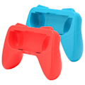 Miniatyrbilde 8 av 8: Håndtak slitesterkt komforthåndtaksett med 2 beskyttelsesputer for Switch OLED-kontroller (rød blå)